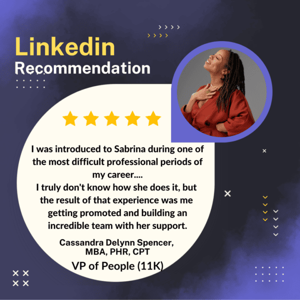 Leadership Brand Building coaching client comments about Sabrina Braham MA MFT PCC