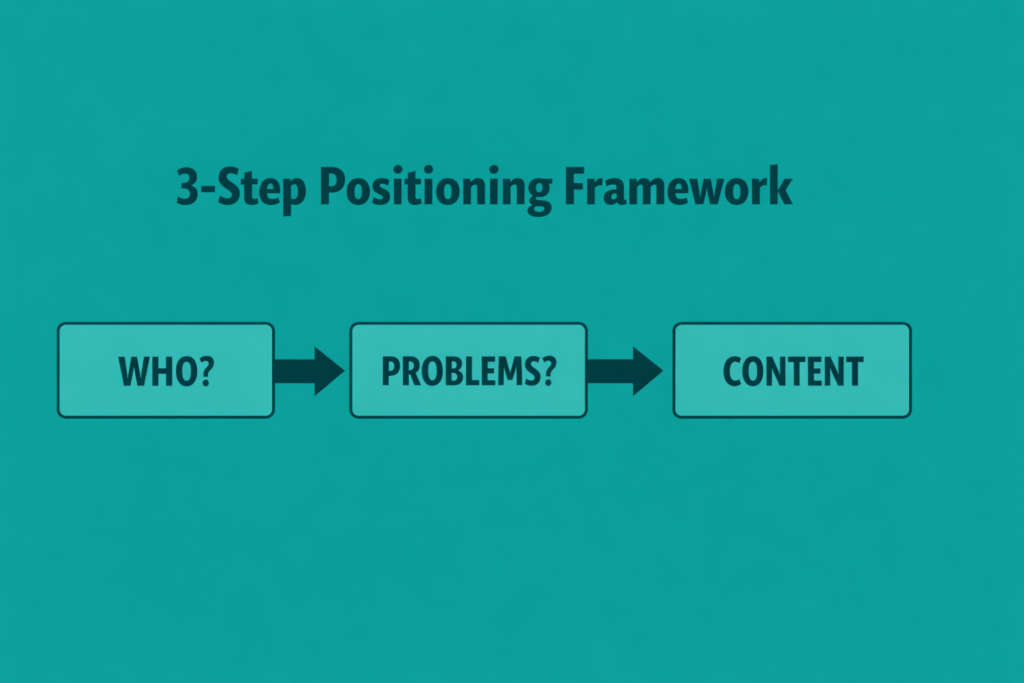 3-step executive personal branding positioning framework: identify who, define problems, create content
